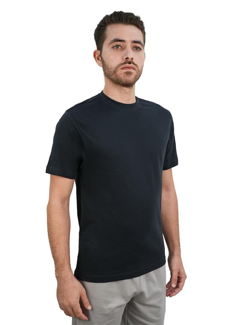 GIORDANO Men's Giordano Cotton Crewneck Slim Fit Tee - Short Sleeve - Image 1